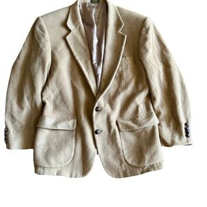 Vintage Stafford Camel Hair & Wool Tan Sports Coat Blazer Suit Jacket Size 38